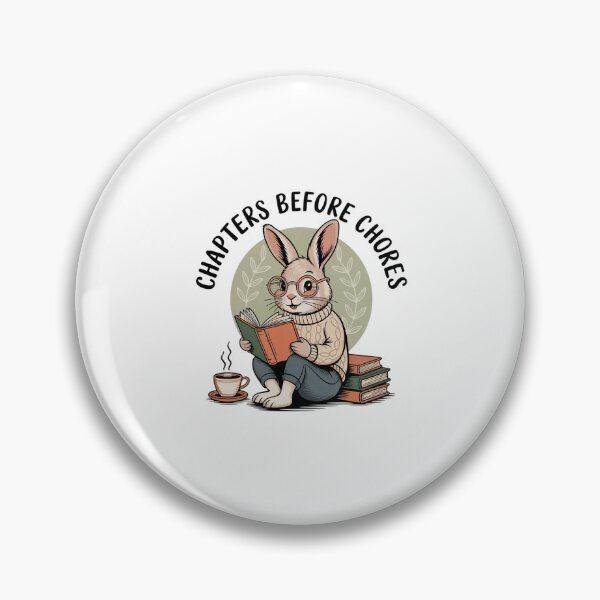 Item preview, Chapters Before Chores Cozy Reading Rabbit designed and sold by MagicWander.