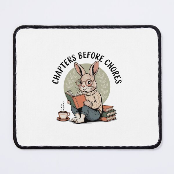 Item preview, Chapters Before Chores Cozy Reading Rabbit designed and sold by MagicWander.