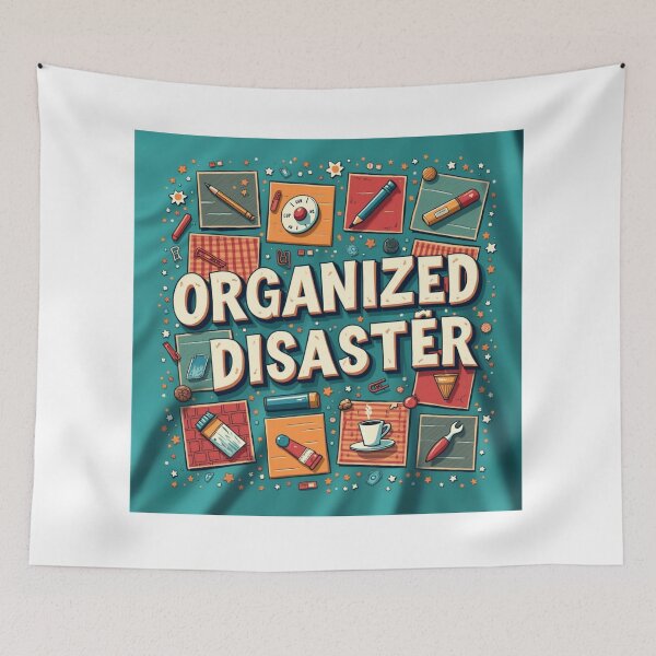 Item preview, Organized Disaster Funny Office Art designed and sold by ZionzRoyalty.