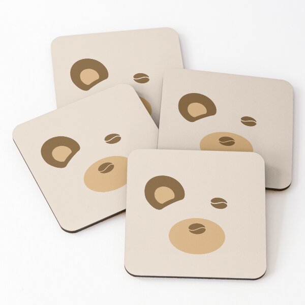 Item preview, Bear Coffee Face Cute Animal Head Design designed and sold by SynizesisShop.