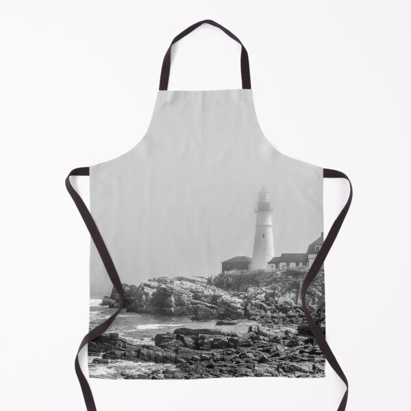 Item preview, Portland Head Lighthouse Black and White Fog Photograph | Coastal Maine Home Decor & Accessories designed and sold by Compass and a Camera.