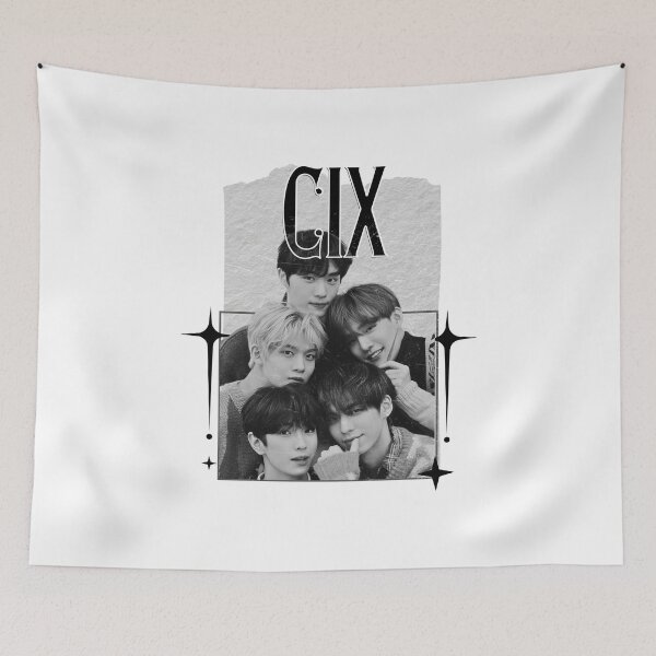 Item preview, CIX Kpop Boy group Scrapbook Collage Cozy Y2K Vintage Design designed and sold by HELL0WBELLO.