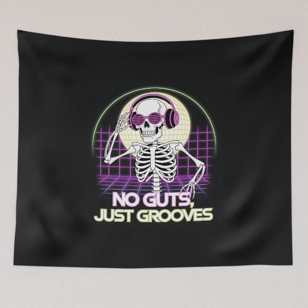 Item preview, No Guts, Just Grooves – Dancing Skeleton Disco Vibes designed and sold by LunaSpellStudio.