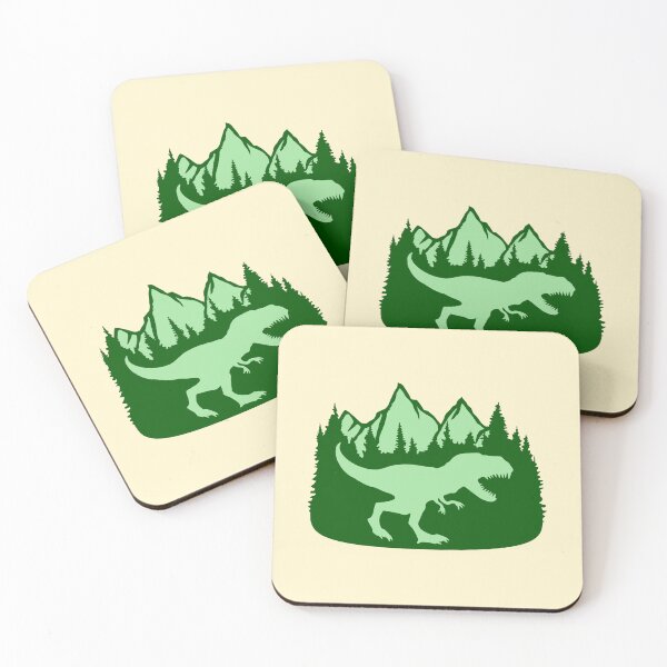 Item preview, T-Rex Nature Mountains Trees Dinosaur Predator Tyrannosaurus Rex designed and sold by shirt-o-mat.