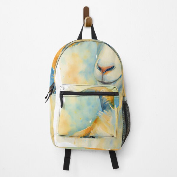 Item preview, Vibrant Goat – Blue and Orange Watercolor Splash designed and sold by FunnySignalStudio.