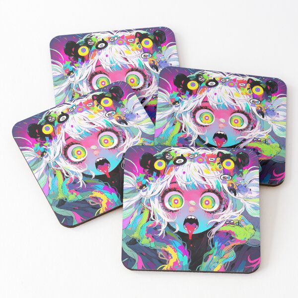 Item preview, Neon Horror Anime Girl Expression designed and sold by bubblegoth.