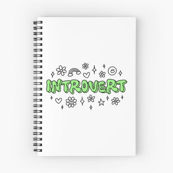 Item preview, Introvert Aesthetic Sticker - Cute Bubble Lettering with Sparkles, Hearts & Sunshine designed and sold by Doctor Michaela.