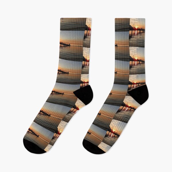 Item preview, People leaving Kingfisher Bay resort jetty sunset designed and sold by Mark Grimsley.