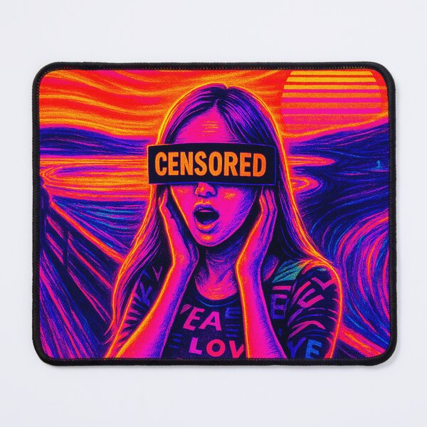 Item preview, The Censored Neon Scream designed and sold by Qopta.