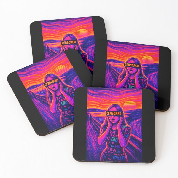 Item preview, The Censored Neon Scream designed and sold by Qopta.