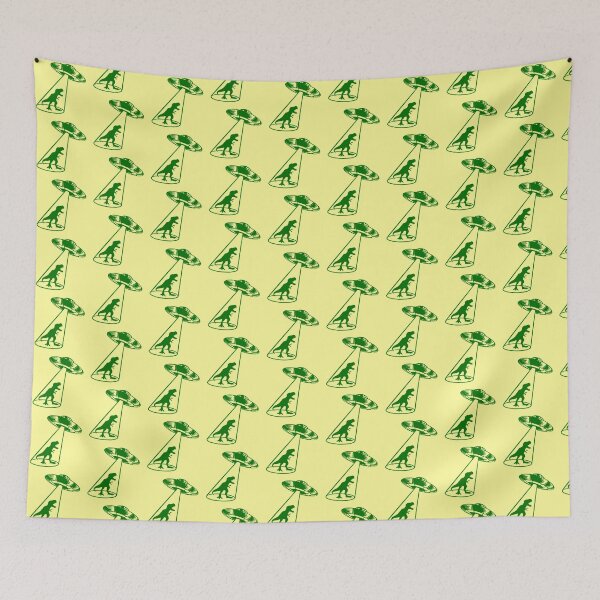 Item preview, T-Rex Alien UFO Extraterrestrial Beaming Dinosaur Tyrannosaurus Rex designed and sold by shirt-o-mat.