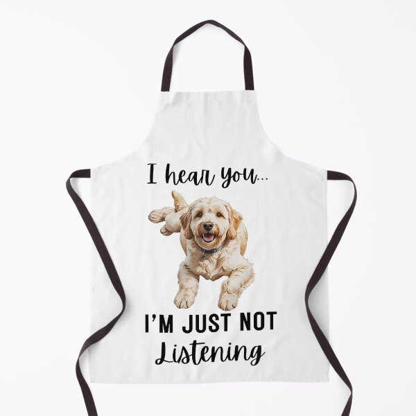 Item preview, Funny Cream Labradoodle "I Hear You... I'm Just Not Listening" Dog Lover Design designed and sold by Fredster1966.
