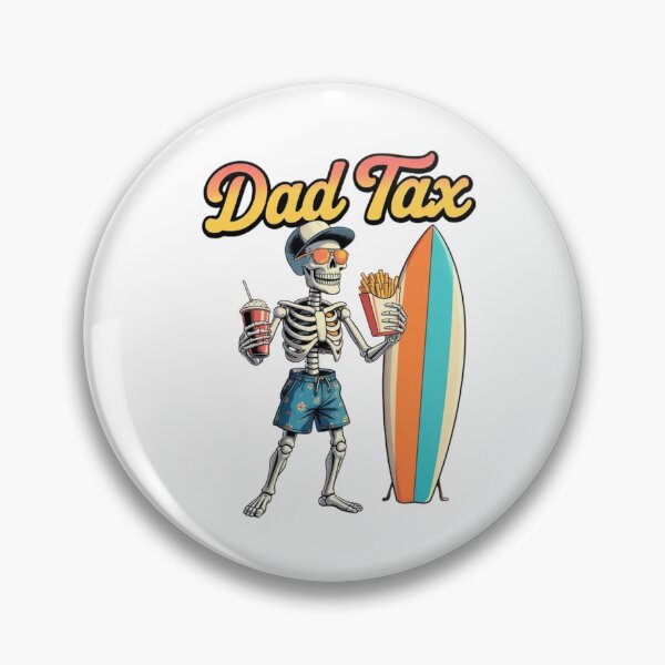 Item preview, Dad Tax Skeleton Summer Beach Vibes designed and sold by lojadpop.