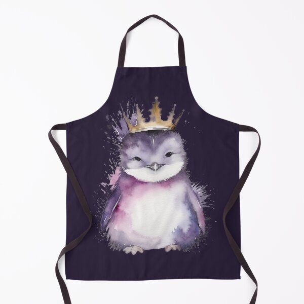 Item preview, Royal Purple Penguin – Cute Crowned Penguin Animal Art Design designed and sold by baggycatsworld.