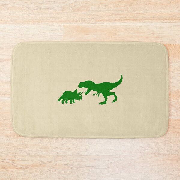 Item preview, T-Rex Triceratops Tyrannosaurus Attacking Fighting 2 Horns designed and sold by shirt-o-mat.