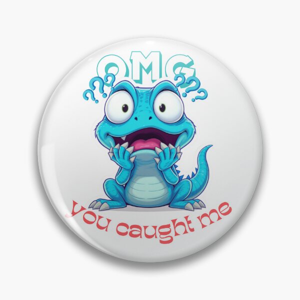 Item preview, OMG You Caught Me – Cute Blue Lizard Meme Graphic Design designed and sold by Trendofashion.