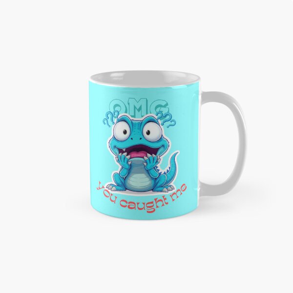 Item preview, OMG You Caught Me – Cute Blue Lizard Meme Graphic Design designed and sold by Trendofashion.
