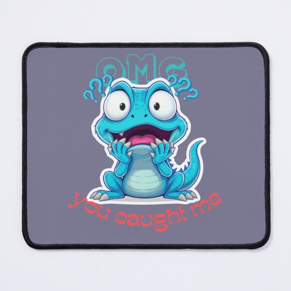 Item preview, OMG You Caught Me – Cute Blue Lizard Meme Graphic Design designed and sold by Trendofashion.