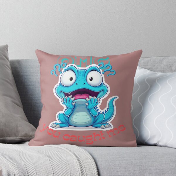 Item preview, OMG You Caught Me – Cute Blue Lizard Meme Graphic Design designed and sold by Trendofashion.