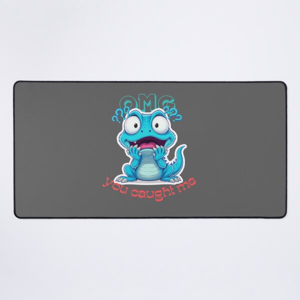 Item preview, OMG You Caught Me – Cute Blue Lizard Meme Graphic Design designed and sold by Trendofashion.