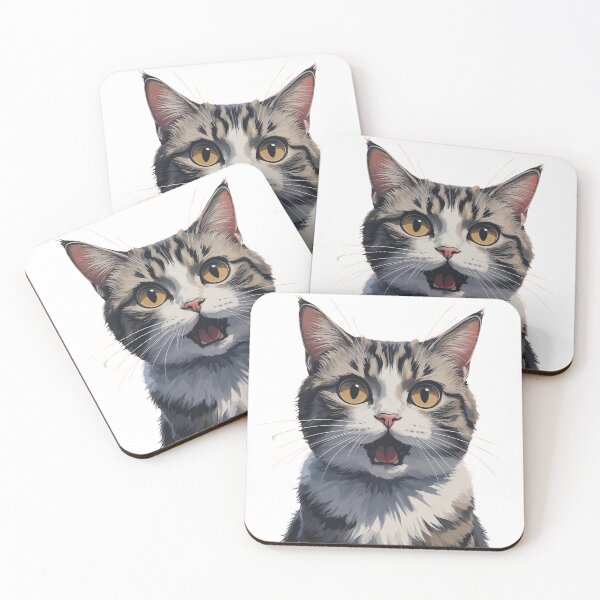 Item preview, Surprised Tabby Cat Portrait Art designed and sold by Rue Market.