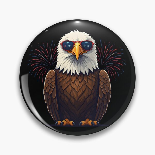 Item preview, eagly Funny Patriotic Bald Eagle Cartoon – USA designed and sold by Uglyandcute.