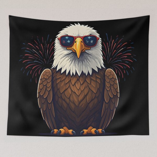 Item preview, eagly Funny Patriotic Bald Eagle Cartoon – USA designed and sold by Uglyandcute.