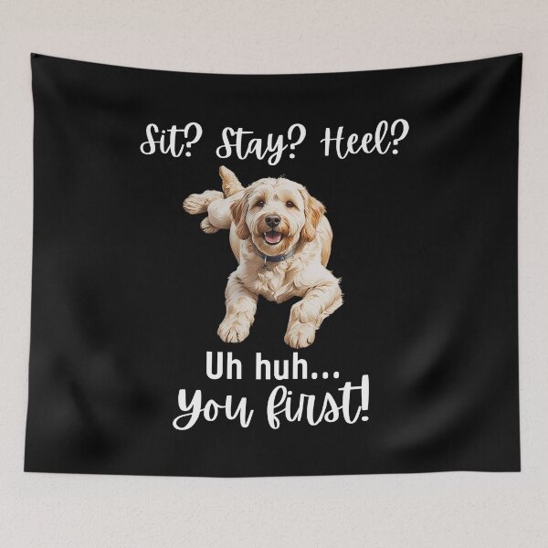 Item preview, Funny Cream Labradoodle Shirt – Stubborn Dog with Attitude Quote designed and sold by Fredster1966.
