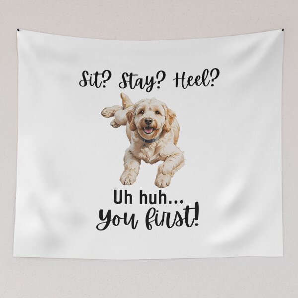 Item preview, Funny Cream Labradoodle Shirt – Stubborn Dog with Attitude Quote designed and sold by Fredster1966.