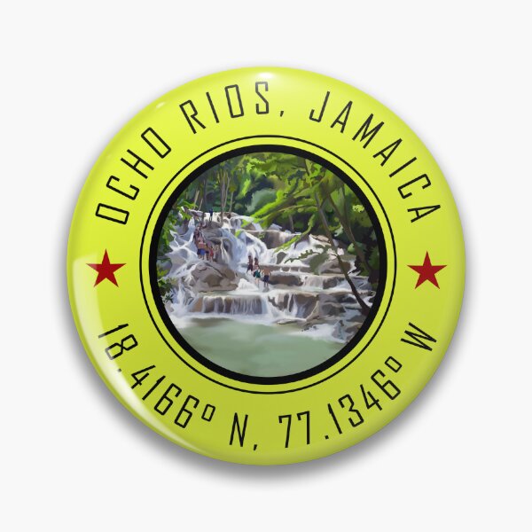 Item preview, Ocho Rios Jamaica Travel Poster – Dunn’s River Falls Caribbean World Travel Art designed and sold by CustomTravelArt.