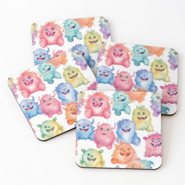 Item preview, Cute Baby Rainbow Monsters – Adorable Monster Pattern Design designed and sold by baggycatsworld.