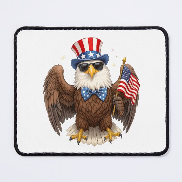Item preview, eagly Funny Patriotic Bald Eagle Cartoon – USA designed and sold by Uglyandcute.
