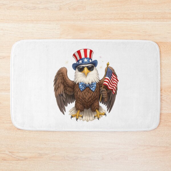 Item preview, eagly Funny Patriotic Bald Eagle Cartoon – USA designed and sold by Uglyandcute.
