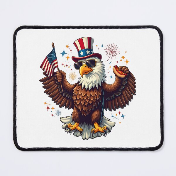 Item preview, eagly Funny Patriotic Bald Eagle Cartoon – USA designed and sold by Uglyandcute.