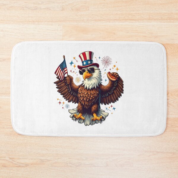 Item preview, eagly Funny Patriotic Bald Eagle Cartoon – USA designed and sold by Uglyandcute.