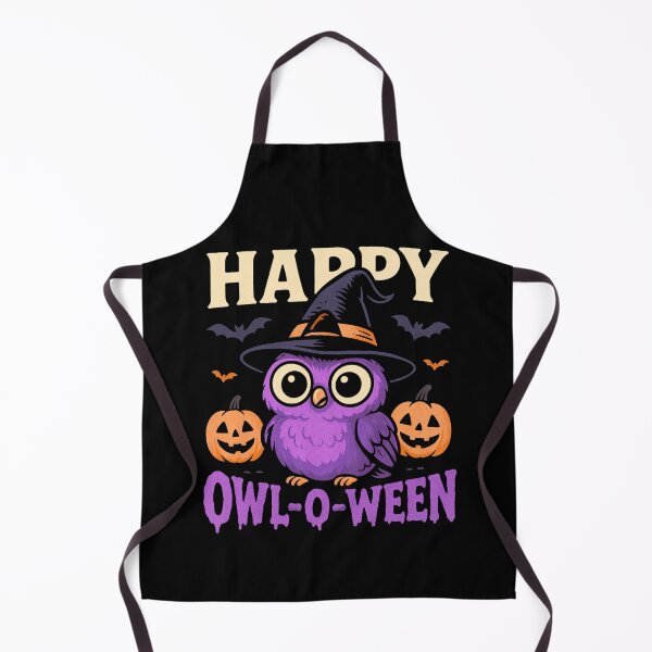 Item preview, Happy Owl-O-Ween Cute Halloween Owl Witch Hat designed and sold by JerdbordinShop.