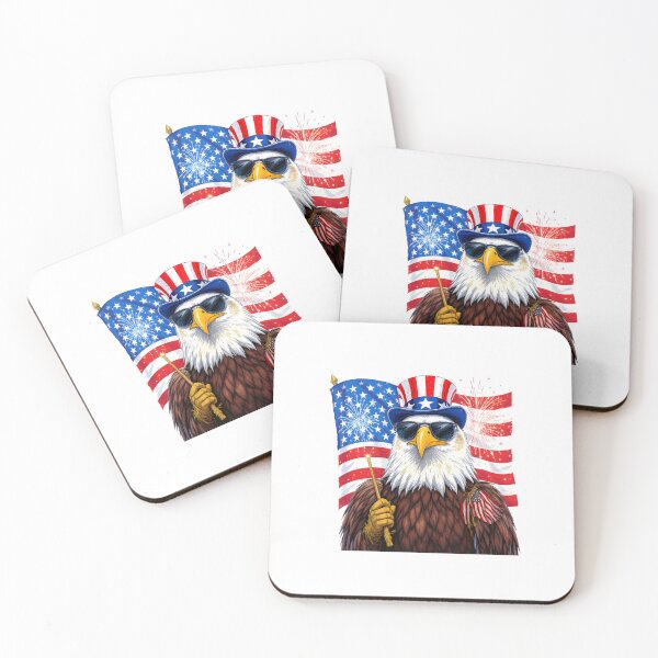 Item preview, eagly Funny Patriotic Bald Eagle Cartoon – USA designed and sold by Uglyandcute.