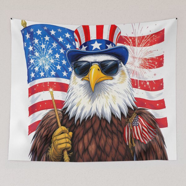 Item preview, eagly Funny Patriotic Bald Eagle Cartoon – USA designed and sold by Uglyandcute.