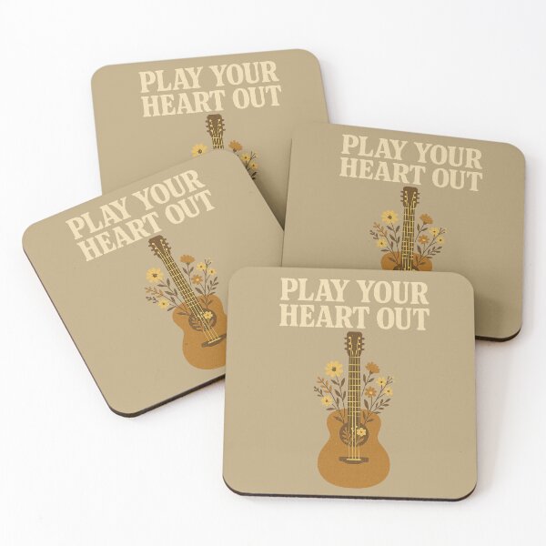 Item preview, Play Your Heart Out — Vintage Guitar with Wildflowers Retro Illustration designed and sold by HoopeStylee.