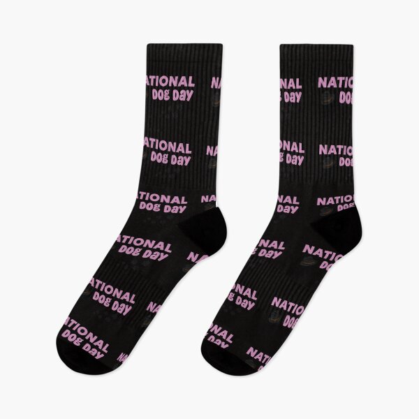 Item preview, National Dog Day – , National Dog Day texted with stylish dog and paw print designed and sold by Combat Skies.