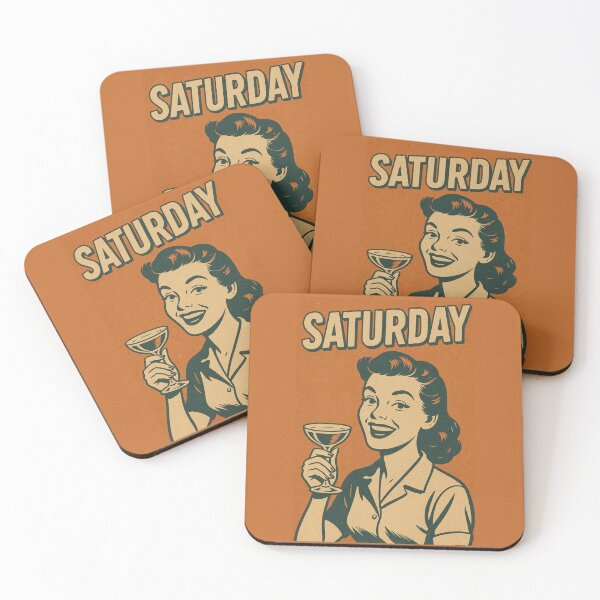 Item preview, Retro Art Celebrating Saturday Drinks designed and sold by Rue Market.