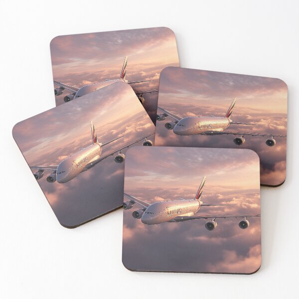 Item preview, Admiring The Curved Body Lines Of The Airbus A380 By Emirates designed and sold by Skyframe Aviation.