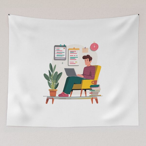 Item preview, Back To College Ambitious Guy Using Laptop designed and sold by FWLKIT.
