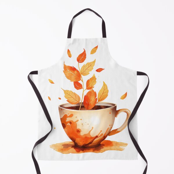 Item preview, Autumn Coffee Cup with Fall Leaves - Cozy Watercolor Art designed and sold by CreativeVisionsHub.