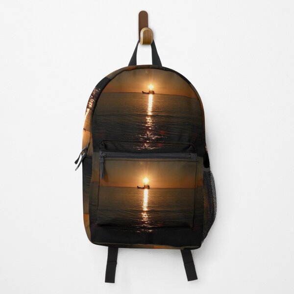 Item preview, barge at Kingfisher Bay resort smoky sunset designed and sold by Mark Grimsley.