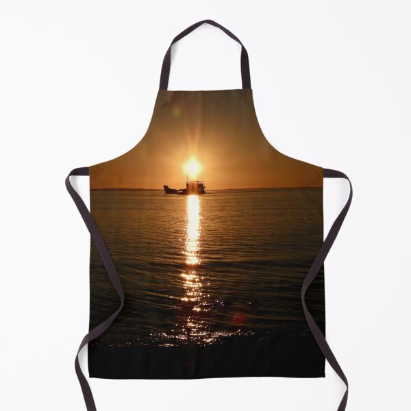 Item preview, barge at Kingfisher Bay resort smoky sunset designed and sold by Mark Grimsley.