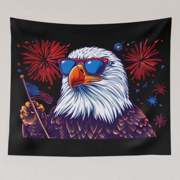 Item preview, eagly Funny Patriotic Bald Eagle Cartoon – USA designed and sold by Uglyandcute.