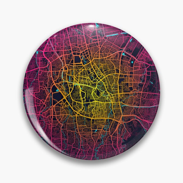 Item preview, Jakarta City Map of Indonesia - Neon designed and sold by deMAP.