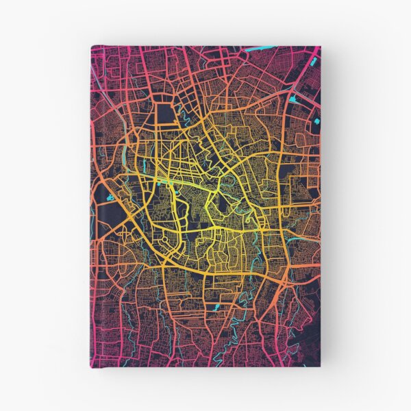 Item preview, Jakarta City Map of Indonesia - Neon designed and sold by deMAP.