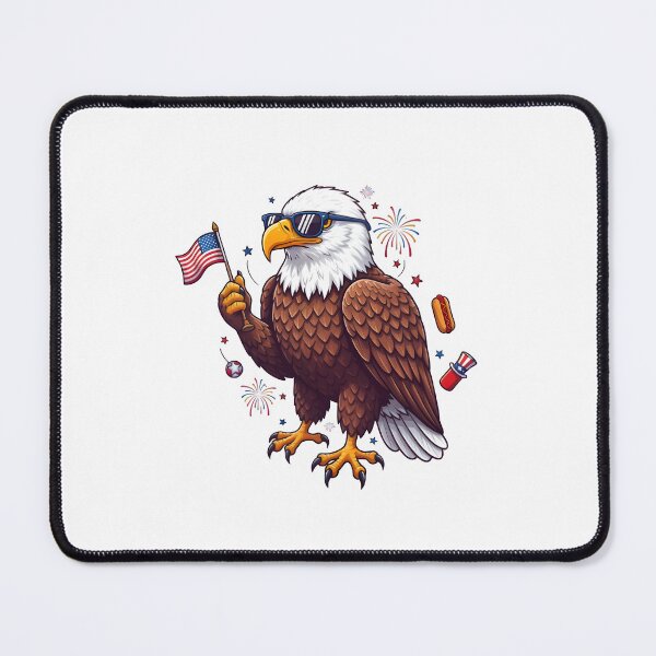 Item preview, eagly Funny Patriotic Bald Eagle Cartoon – USA designed and sold by Uglyandcute.